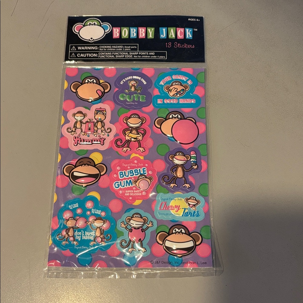 VINTAGE Bobby Jack Stickers New Sealed